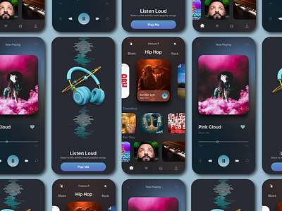 Music App app musicapp productdesigns ui