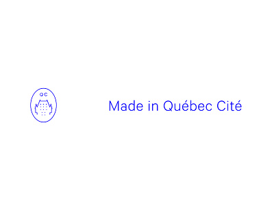 Made In Quebec Cité blue branding city crest design icon type