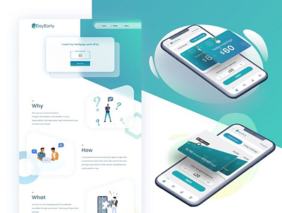 "@DayEarly" Landing page Design app appdesign branding design figma graphic design landing page ui logo ui uiux user experience user interface web design website design