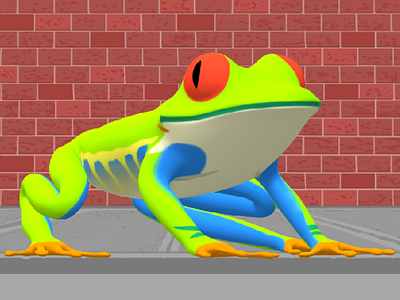 Frog 3d design forg graphic design