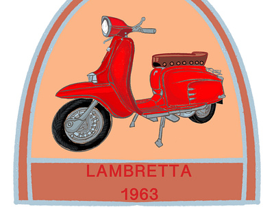 Lambretta branding design graphic design illustration logo tshirt vector