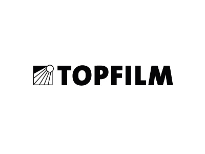 TopFilms blackandwhite bold logo logodesign simplicity