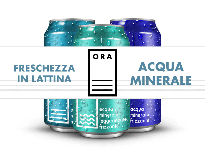 Mineral Water Ora blue bold branding identity minimalism simplicity water