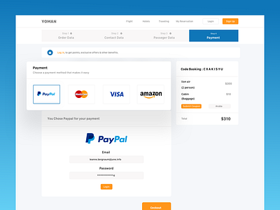 Confirmation Payment Ticketing Page booking flight landing page payment payment form payment method reservation ticketing travel ui ux