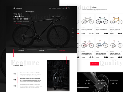 Flashbike Landing Page Concept booking byscle cycle landing page homepage landing page marketplace sharing sport travel typography ui website