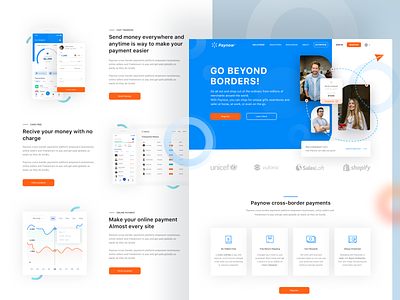 Paynow - Money Transfer and Online Payments clean landing page money transfer online app online payment payment app payoner paypal transactions typography ui ux walllet