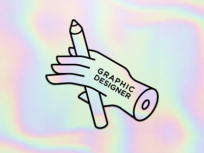 Graphic Designer Holographic Sticker