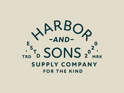 Harbor & Sons Supply Co Pt.III adobe adobe illustrator badge badge design badge logo branding company design font illustration illustrator lockup logo logos supply type type design type lockup typeface typography