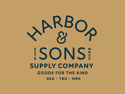 Harbor & Sons Supply Co Pt. VIII 2d ampersand badge badge logo branding company design flat font icon illustration logo print seal stamp supply type typelockup typography vector