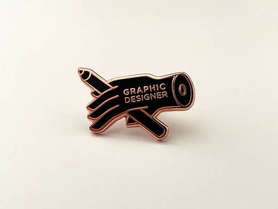 Graphic Designer Enamel Pin accessories accessory badge branding design enamel pin gift giveaway grid hand holiday icon illustration logo package packaging pencil photography pin shop