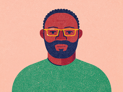 A Man Named Everett 2d beard branding clothes colors design digital flat glasses hair human icon illustration man mustache people portrait print shirt texture