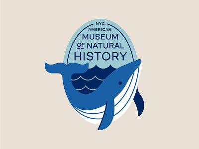 AMNH pt. IV animal badge city design history icon illustration logo museum new york city nyc ocean sea shop sticker type lock up water whale