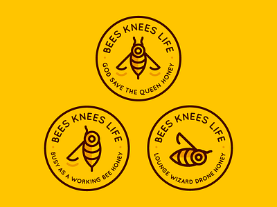 Bees Knees Life Honey, Seal bee honey logo seal