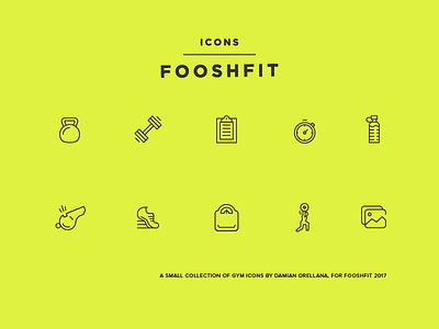 Fooshfit Icons design graphic gym icon