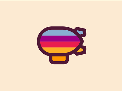 Huenterprise blimp dailylogochallenge logo rainbow sky warm