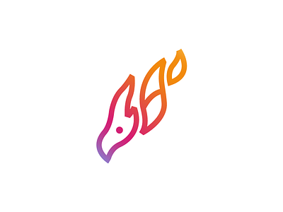 Wyrm Whisp dailylogochallenge dragon dragonlogo fire firelogo icon logo phoenix torch