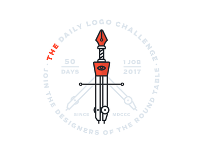 "The Daily Logo Challenege" Logo compass dailylogochallenge eye eyeball logo logodlc pen pentool sword tool