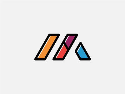 Moore & Alexander Architect 2d a architect branding dailylogochallenge design flat icon illustration m vector