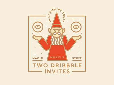 Wizard Invites 2d beard design dribbble eye icon illustration invite invites vector wizard
