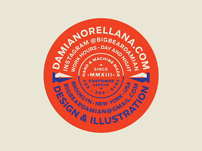 Damian Sticker Badge Work