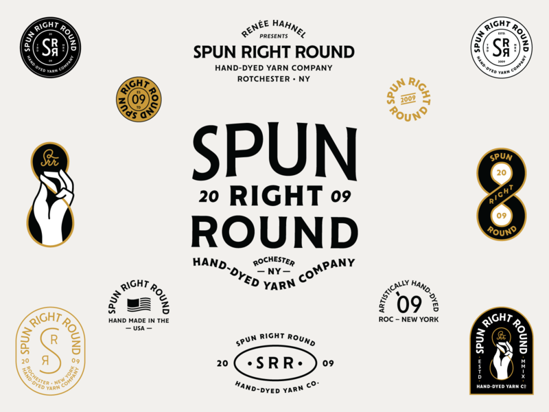 Spun Right Round 2d badge branding design enamel pin enamelpin flag flat hand carve icon illustration logo patch pin seal typography usa vector
