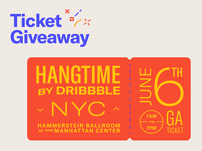 Hangtime NYC Ticket Giveaway 2d branding design flat giveaway hangtimenyc icon illustration logo typography vector
