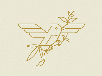 Birdy 2d animal badge bird branding design earth tones flat gold icon illustraion illustration illustrator leaf logo mariachi mexico strings vector vine