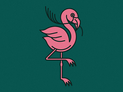 Flamingo | Animal House pt. III africa animal animals art design flamingo flamingos flat green icon icons illustration logo pink plant plants stick twig vector vine