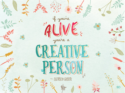 Elizabeth Dribbble colour colours creative design graphic quote typography