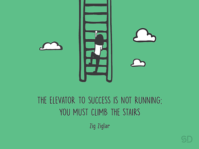 Stairs climb clouds creativequotes elevator green quotes stairs success zigziglar