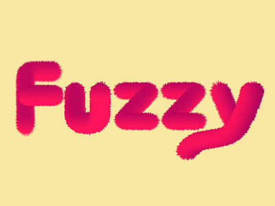 Fuzzy Typography design graphic design illustrator typography