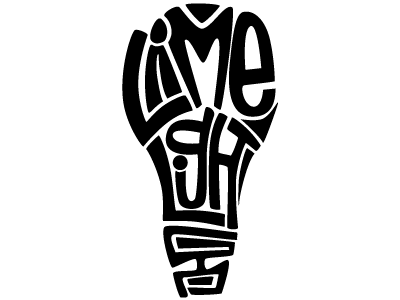 Logo In Progress: Limelight Music funky illustrator lightbulb logo type typography