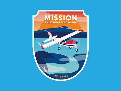 Wings of Hope badge illustration nonprofit sticker