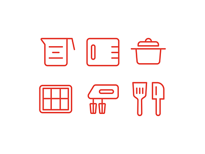 Baking Blog Icon Set baking blog cooking food icon design icons kitchen tools visual design web website