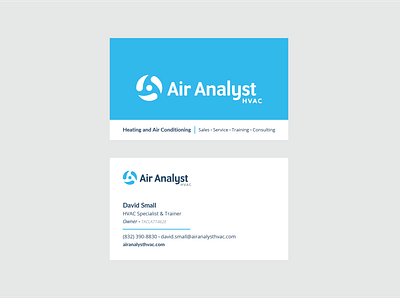 Air Analyst HVAC Business Cards air conditioning brand identity business card graphic design hvac identity design logo design print