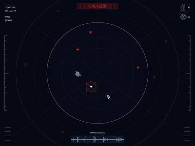 Space Aircraft Radar fui game design graphical user interface sci fi spaceship user inteface visual design visualization