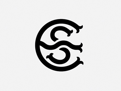 E&S Monogram clean es geometric lettering minimal modern monogram tuscan type design typography wavy