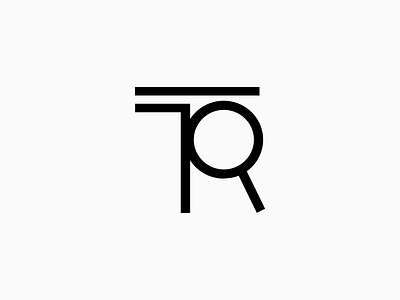 T & R Monogram / Personal Branding geometric minimal monogram type typography