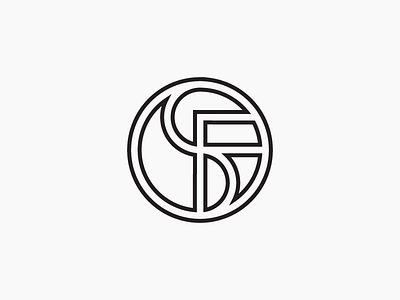 SF monogram brand branding geometric graphic logo minimal minimalism modern monogram