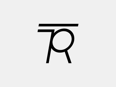 T + R Geometric Monogram geometric logo minimal monogram streetwear type typography