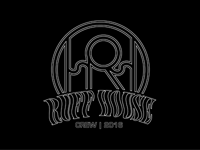 Ruffhouse Logo branding dance music drum and bass electronic geometric house logo logotype minimal typography wavvy wavy