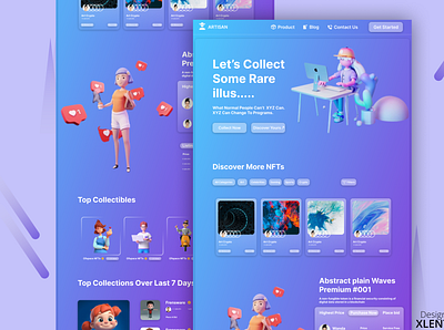 NFT landing page by XLENT Studio✨ branding design gaming website graphic design nft nft landing page ui uiux ux