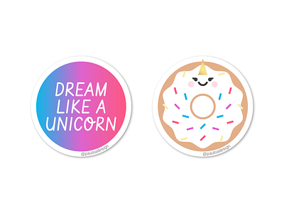 Match #5 cute donut doughnut dream flat gold sprinkles unicorn vector