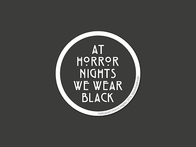 Black Sticker ahs black dark flat halloween horror quote universal studios vector