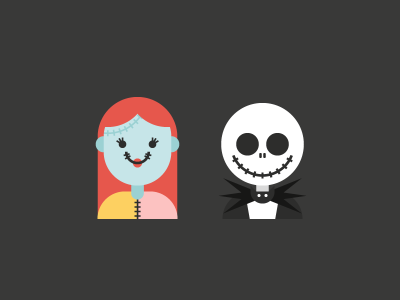 67 Jack Skellington and Sally