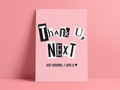 Cute Valentine Card 5 ariana grande cards cute face flat greeting cards love pink thank u next valentine valentines day vector
