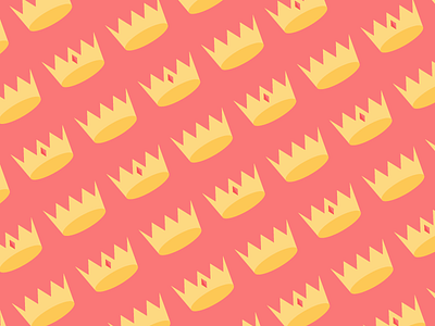 Pattern 1 crown cute flat king pattern queen vector wallpaper