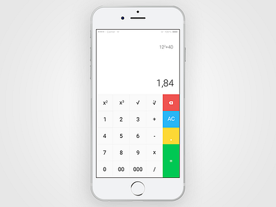 Calculator 004 calculator challenge dailyui iphone ui