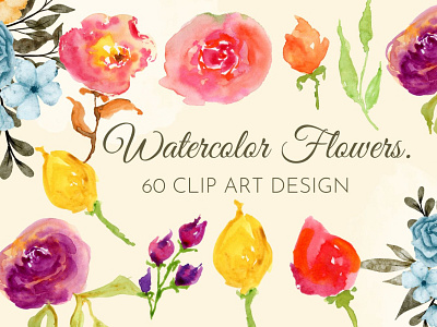 Watercolor Flowers animation background flower graphic design watercolor