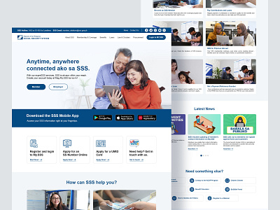 Social Security System (SSS) Homepage Redesign Concept